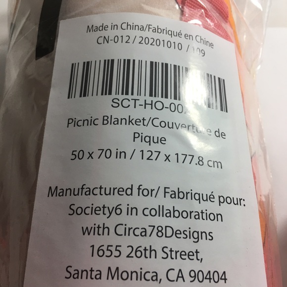 Society6 Other Society 6 Picnic Blanket 5x70 Inch Colorful Poshmark